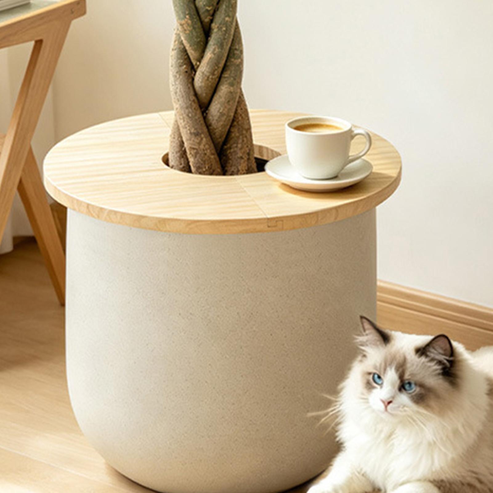 Indoor Herb Garden - Çiçek Saksısı Kılıfları Ahşap Bölmeli Saksı