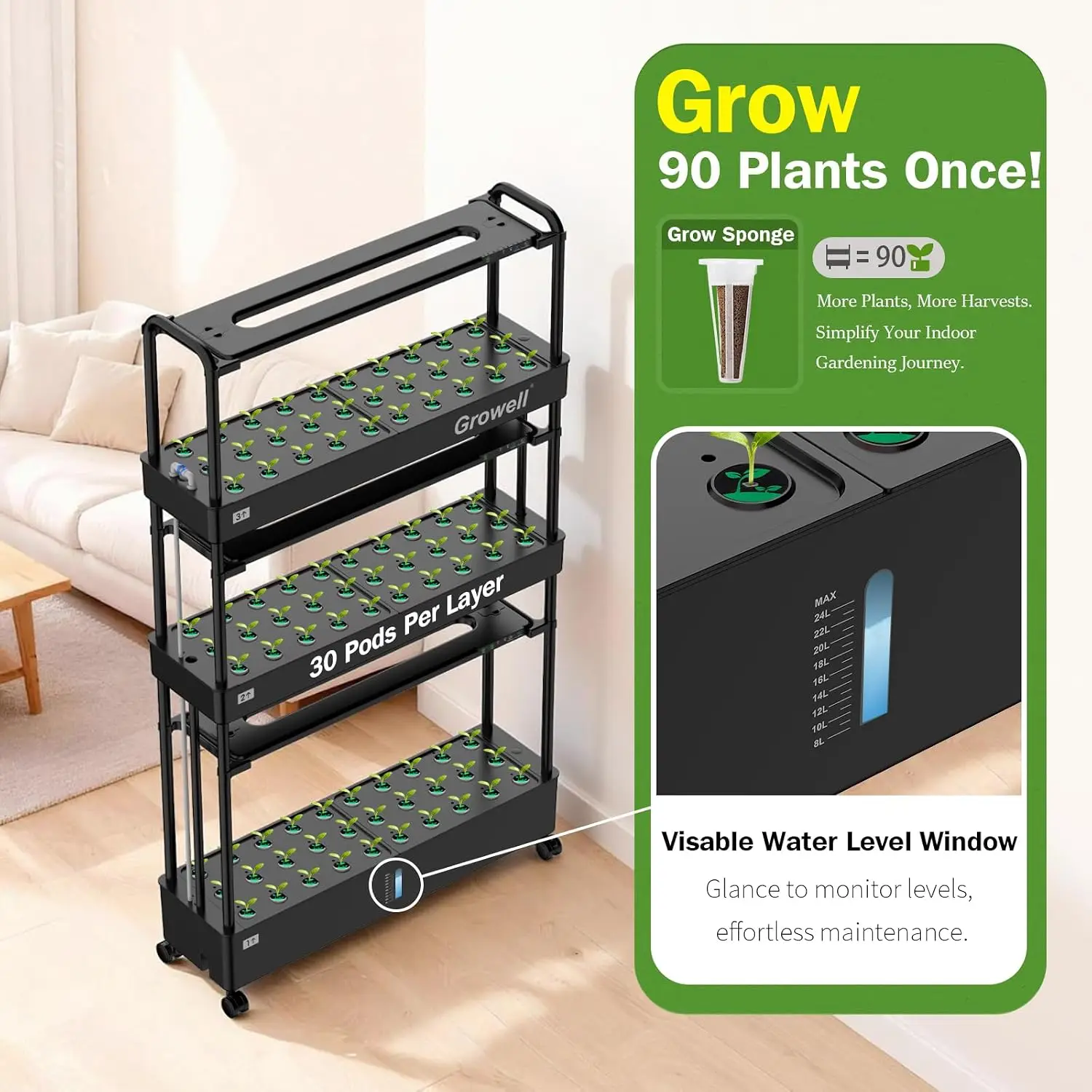 Büyük Hidroponik Yetiştirme Si - Hydroponic Kit incelemesi ve fiyatı